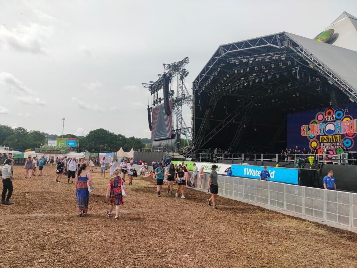 Pyramid Stage on Friday morning (Jacob Stolworthy)