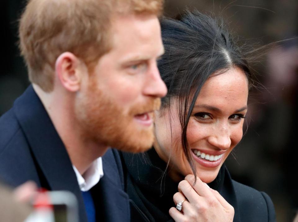 Such a joker: Prince Harry and his wife to be, Meghan Markle (Photo by Max Mumby/Indigo/Getty Images) (Getty Images)