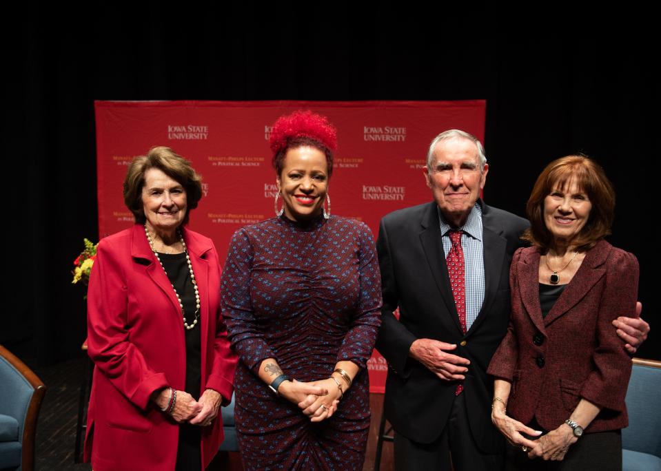 Kathy Manatt, Nikole Hannah-Jones, Tom Phelps, and Beth Phelps at the 2022 Manatt-Phelps Lecture Series.