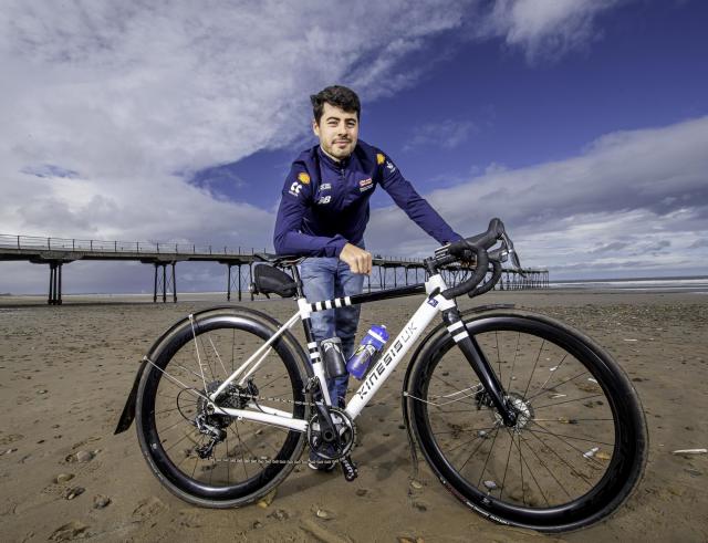 Charlie Tanfield on Saltburn beach ahead of the National Road Championships Picture: ALLAN MCKENZIE/SWPIX.COM