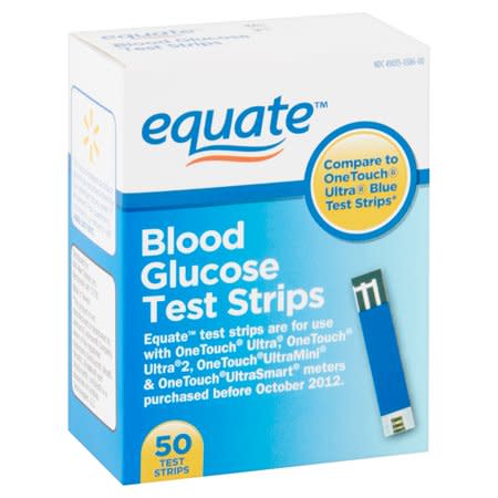 Walmart Equate Glucose Test Strips - 50 count 
