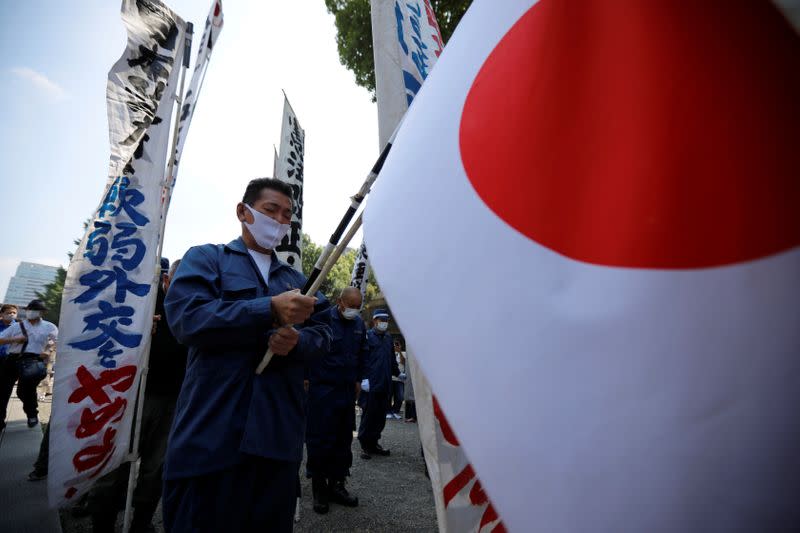 Visit to Yasukuni Shrine in Tokyo on the 75th anniversary of Japan's surrender in World War Two