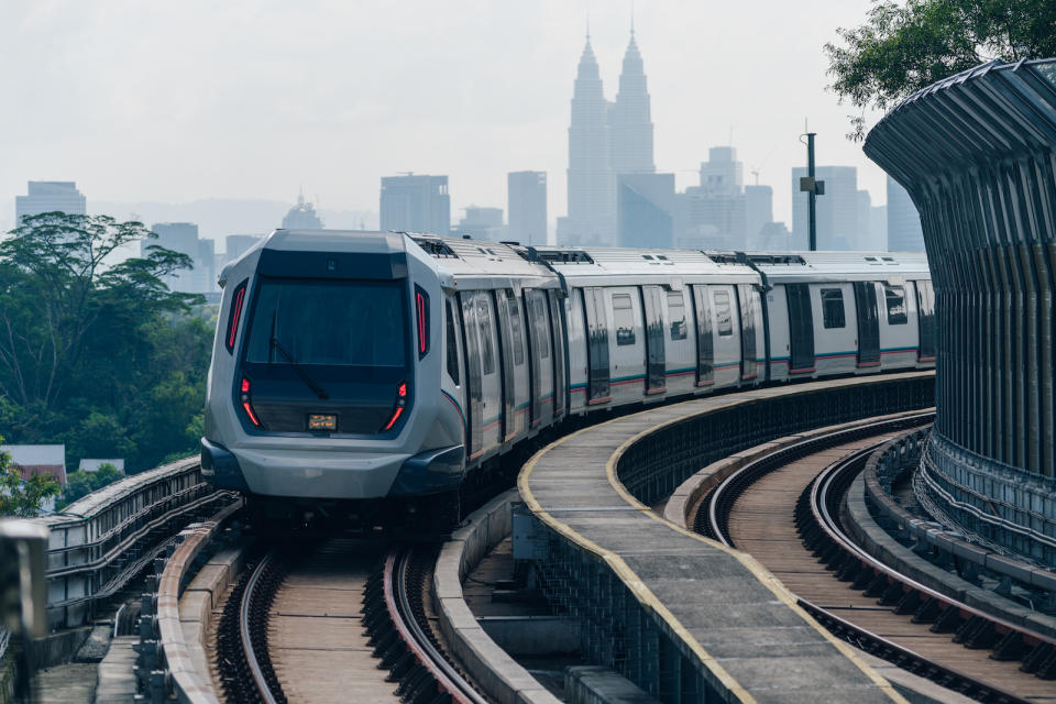 Malaysia's LRT train in service