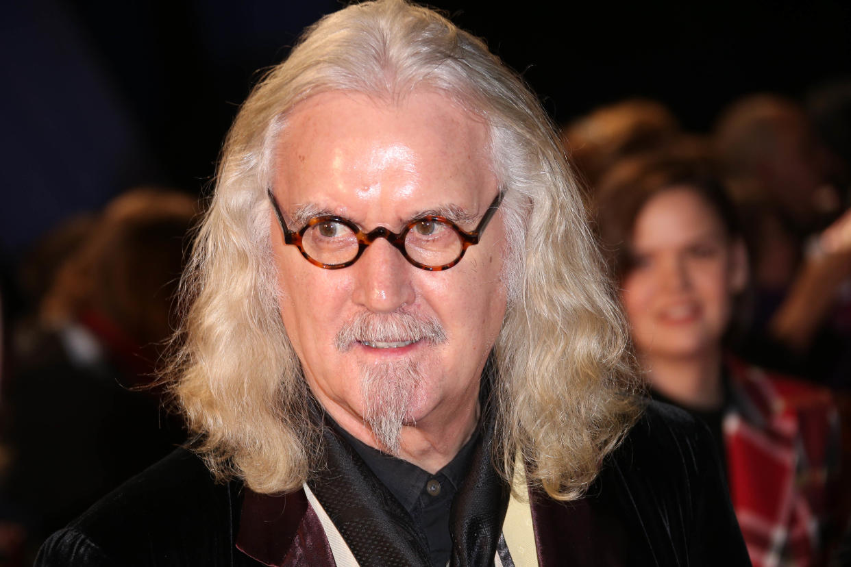 Billy Connolly poses for photographers upon arrival at the National Television Awards in London, Wednesday, Jan. 20, 2016. (Photo by Joel Ryan/Invision/AP)