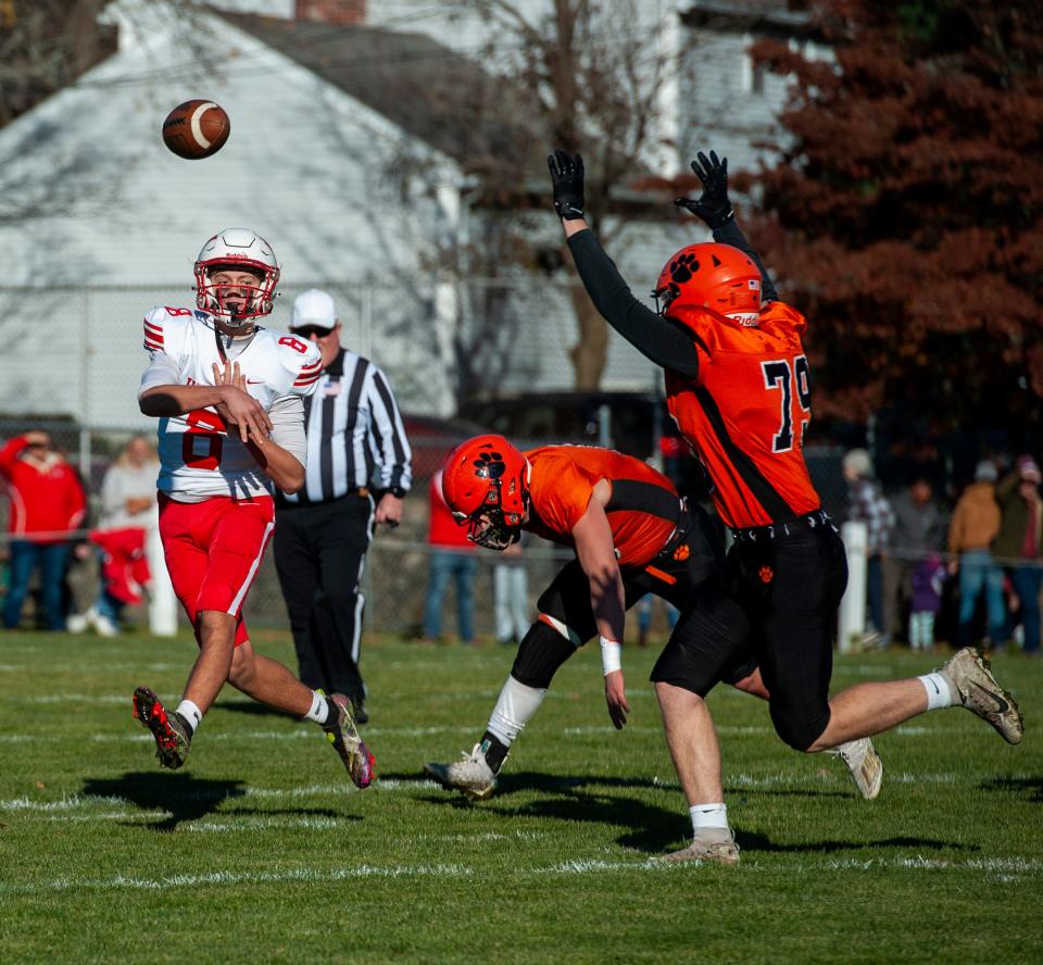 Hudson quarterback Jake Attaway.