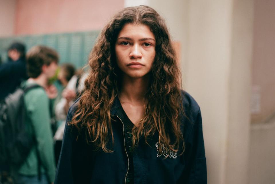 <p>Marcell Rev/HBO</p> Zendaya on Euphoria Season 3