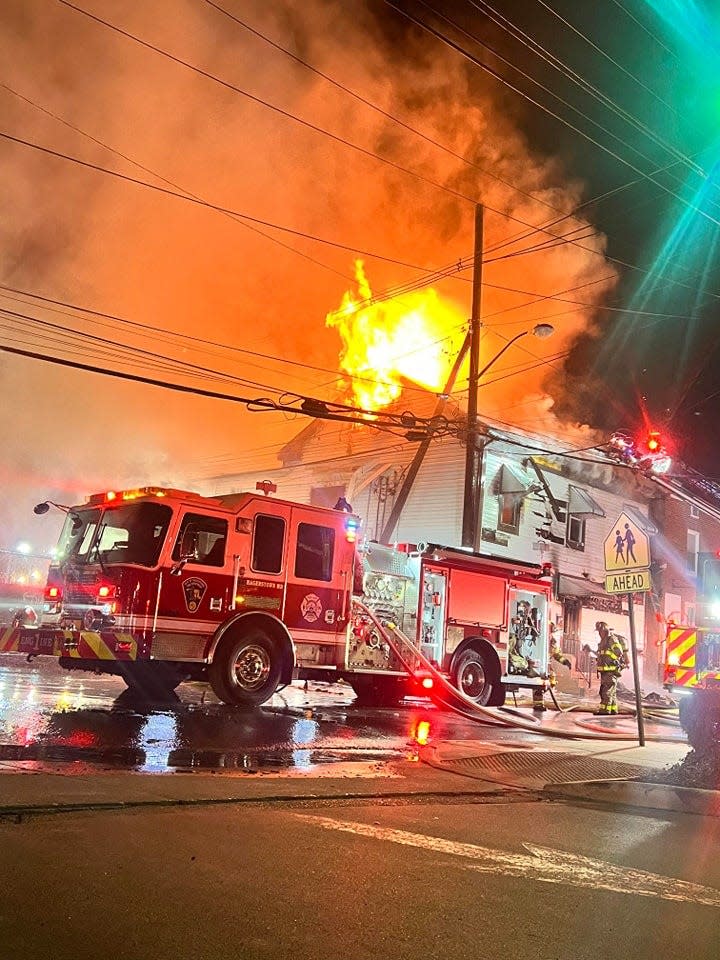 Hagerstown Fire Department and several other fire companies responded to a fire Sunday evening at 26 W. Baltimore St. in downtown Hagerstown.