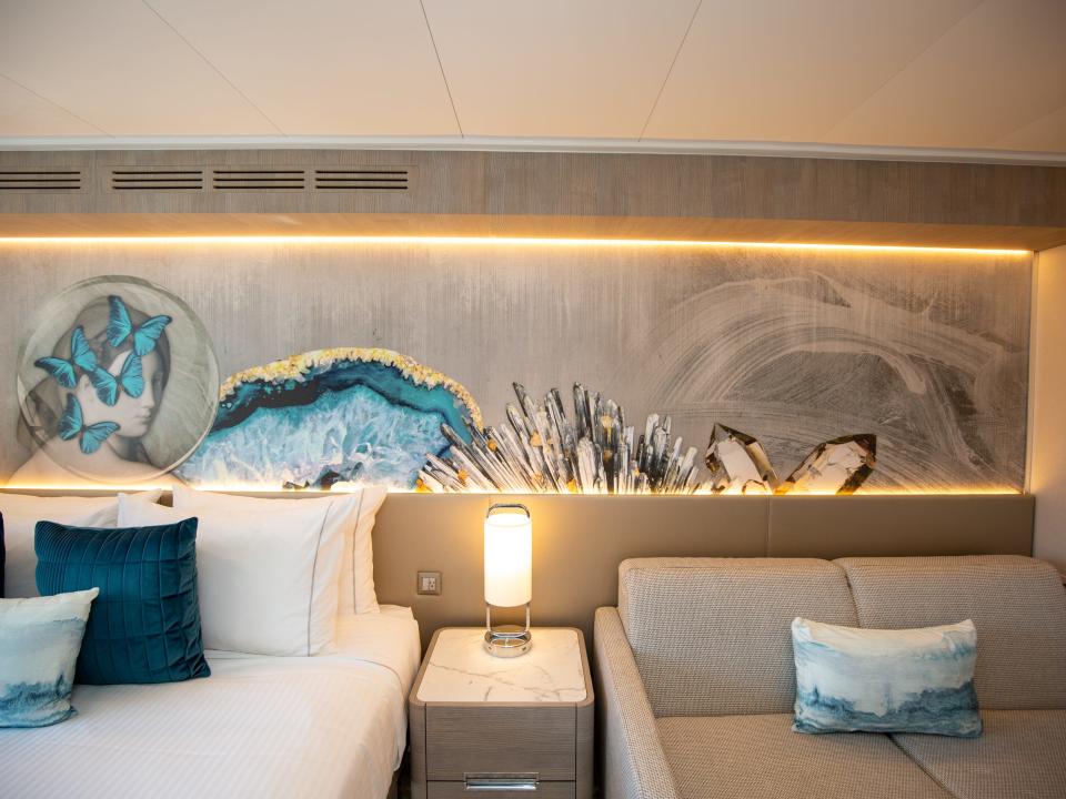 Inside the family balcony stateroom on Norwegian Cruise Line's Norwegian Prima