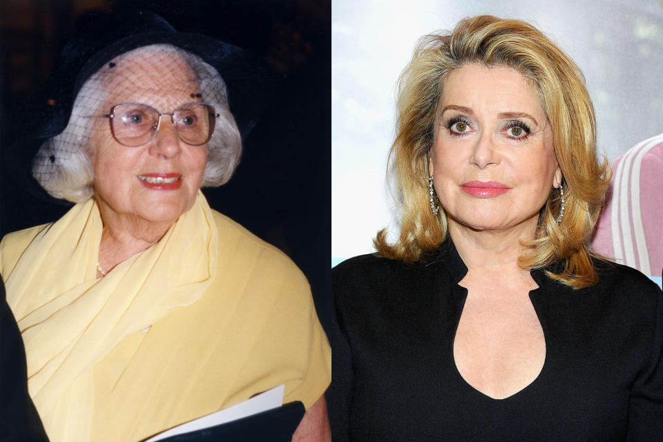 Comédienne comme elle, Renée Simonot, la mère de Catherine Deneuve, est une force de la nature qui a dépassé depuis longtemps son centenaire. Âgée aujourd'hui de 109 ans, celle qui a doublé autrefois Winona Ryder dans <em>Edward aux mains d'argent</em> est depuis 2014 la doyenne des actrices et acteurs du monde. <em>"C'est une femme assez incroyable. Je suis d'autant plus étonnée de sa longévité qu'elle n'est pas malade. J'ai la chance d'avoir encore ma mère qui a un âge très avancé, ce qui est assez incroyable"</em>, confie la star qui pense tenir son <em>"élan vital"</em> de sa mère. <em>"Mes sœurs et moi, nous tenons d'elle"</em>, se plait-elle à dire. (©<em>PAT/ARNAL/Gamma-Rapho via Getty Images/Jamie McCarthy/WireImage</em>)