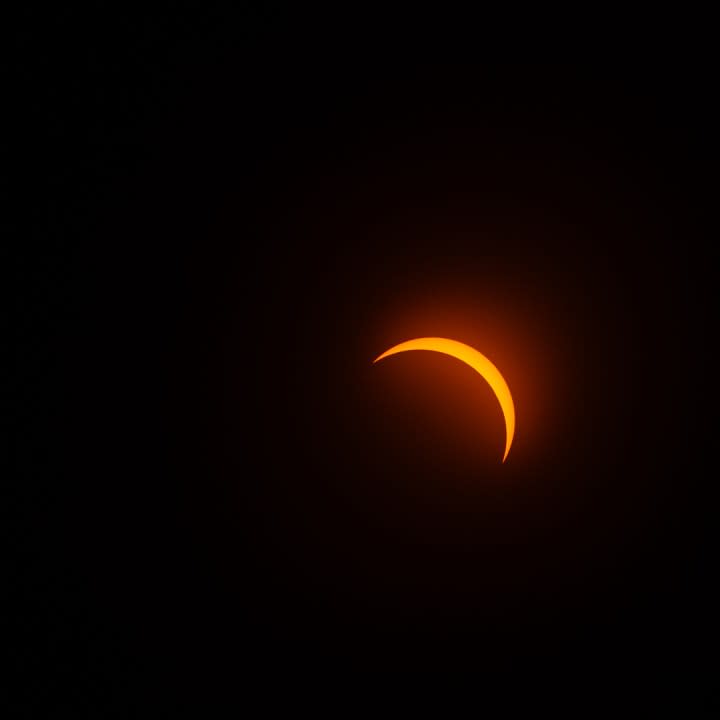 Eclipse seen from Winfield in Cowley County (Courtesy: Steve Current)