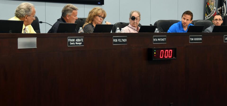 The Brevard County Commissioners specially called budgetary meeting on the fiscal year 2023-24 budget was held June 11. Note: Commissioner Tom Goodson recently had  surgery, and is temporarily wearing an eye patch.