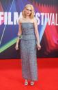 <p>For the UK Premiere of her Princess Diana biopic <a href="https://www.elle.com/uk/life-and-culture/a35937980/kristen-stewart-princess-diana-spencer/" rel="nofollow noopener" target="_blank" data-ylk="slk:Spencer;elm:context_link;itc:0;sec:content-canvas" class="link ">Spencer</a>, Kristen Stewart wore a blue-grey, corseted dress by Chanel. The strawberry blonde paired the embellished and strapless gown with silver heels and a smokey eye. </p>