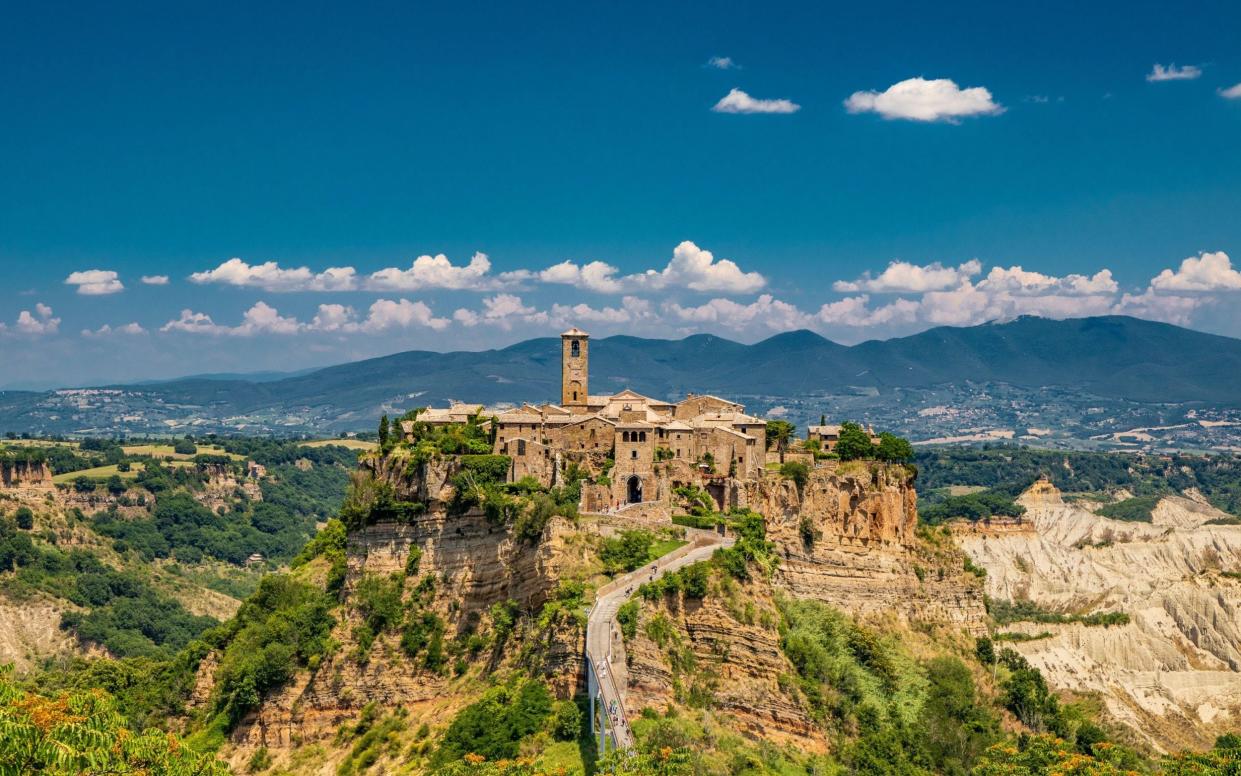 A hilltop settlement in rural Italy