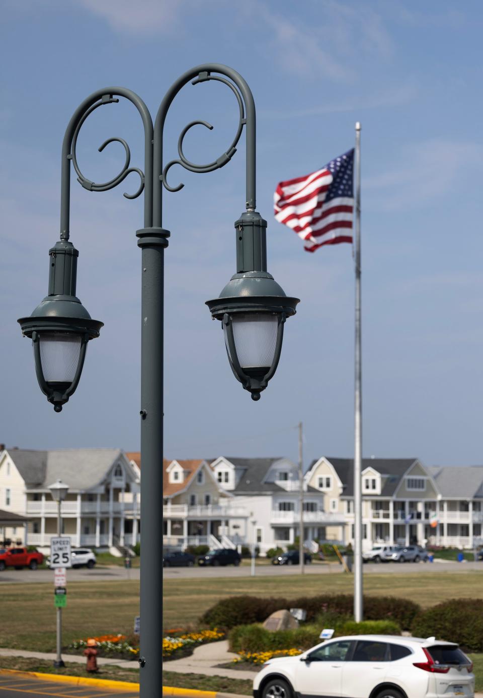 Belmar is at "war" with Verizon, according to the mayor, over Verizon's attempt to put 20 40-foot tall cell poles or towers along Ocean Avenue up against the boardwalk. They will be interspersed among the decorative lights now on the boardwalk.