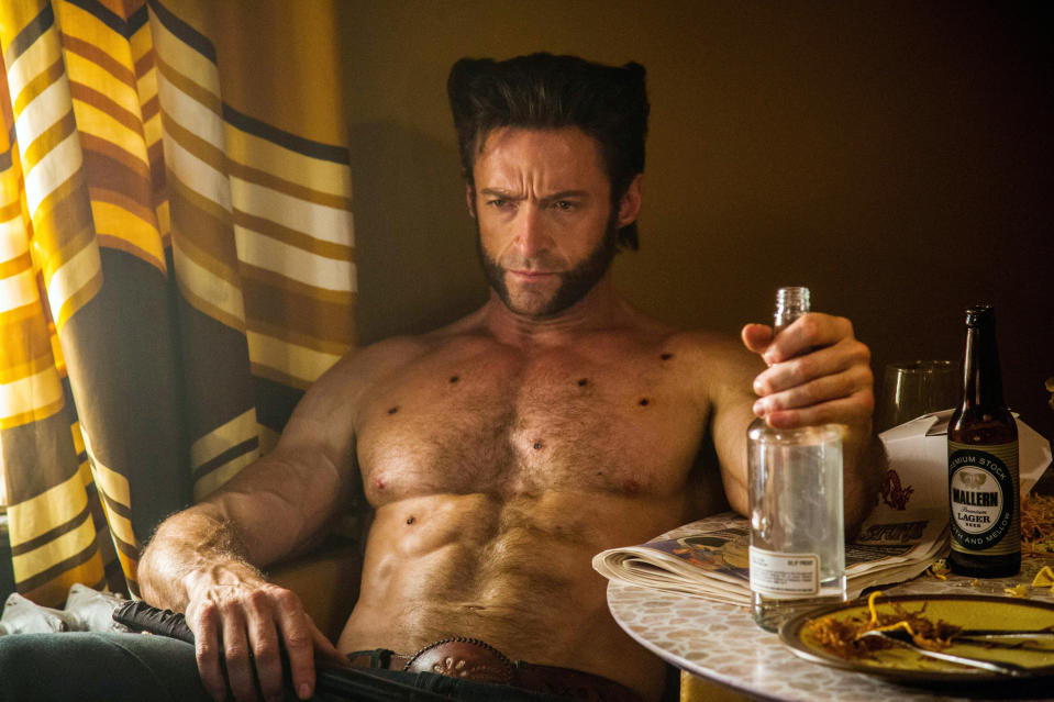 Shirtless Jackman as Wolverine in X-Men: Days of Future Past