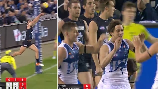 What was he thinking!? Image: Fox Footy