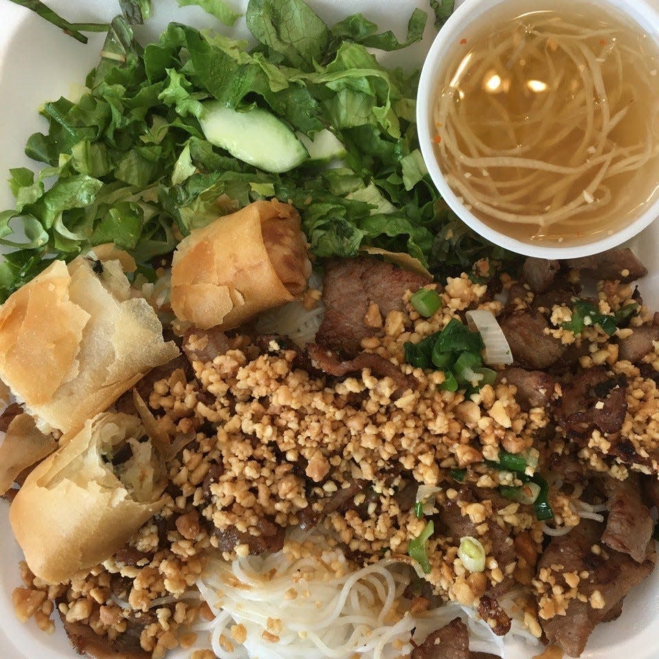 This is the Bun Thit Nuong Cha Gio from Little Saigon.