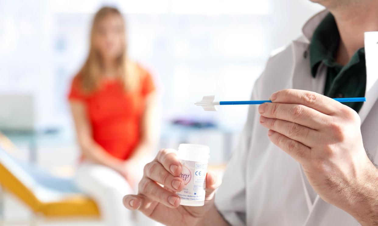 <span>No region in England meets the government’s target for cervical cancer screening of 80% coverage, the analysis found. </span><span>Photograph: Voisin/Phanie/Rex/Shutterstock</span>