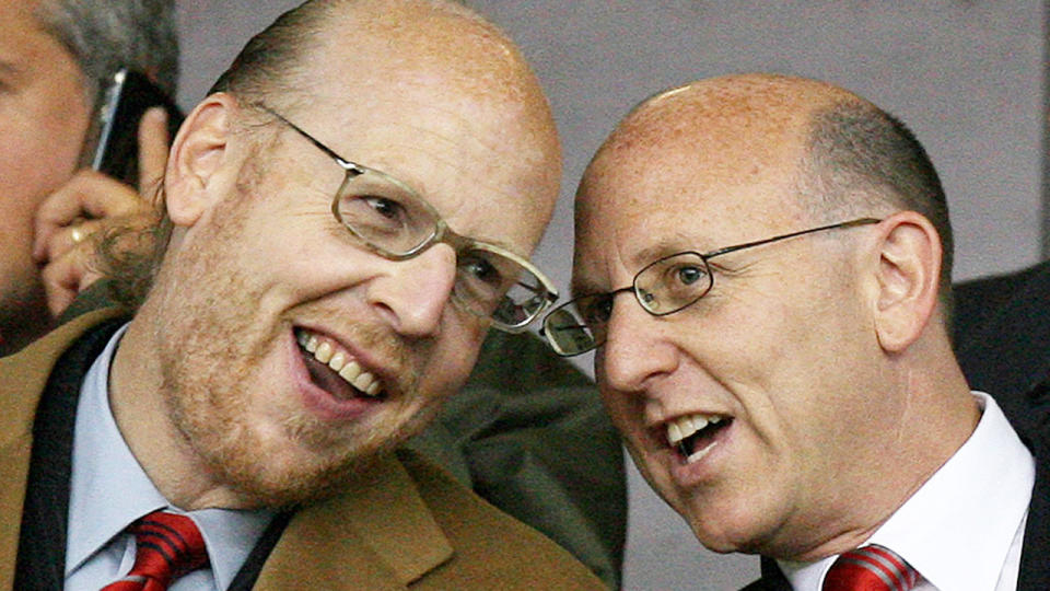 Seen here, Manchester United executives Avram and Joel Glazer.