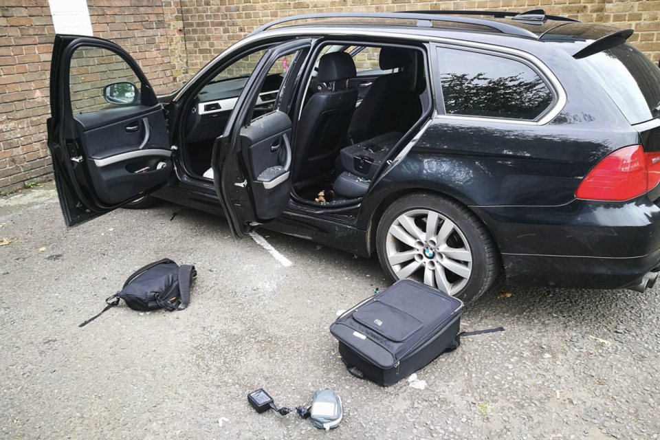 The car was raided by moped thieves while parked in Hammersmith