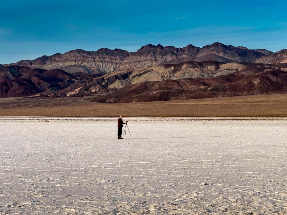 PHOTO: The white salt flats of Badwater Basin are viewed on December 15, 2023, near Furnace Creek, California. (George Rose/Getty Images)