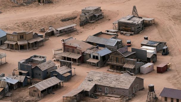 PHOTO: The Bonanza Creek Ranch, where the film 'Rust' was being filmed, appears in Santa Fe, N.M., Oct. 23, 2021. (Jae C. Hong/AP, FILE)