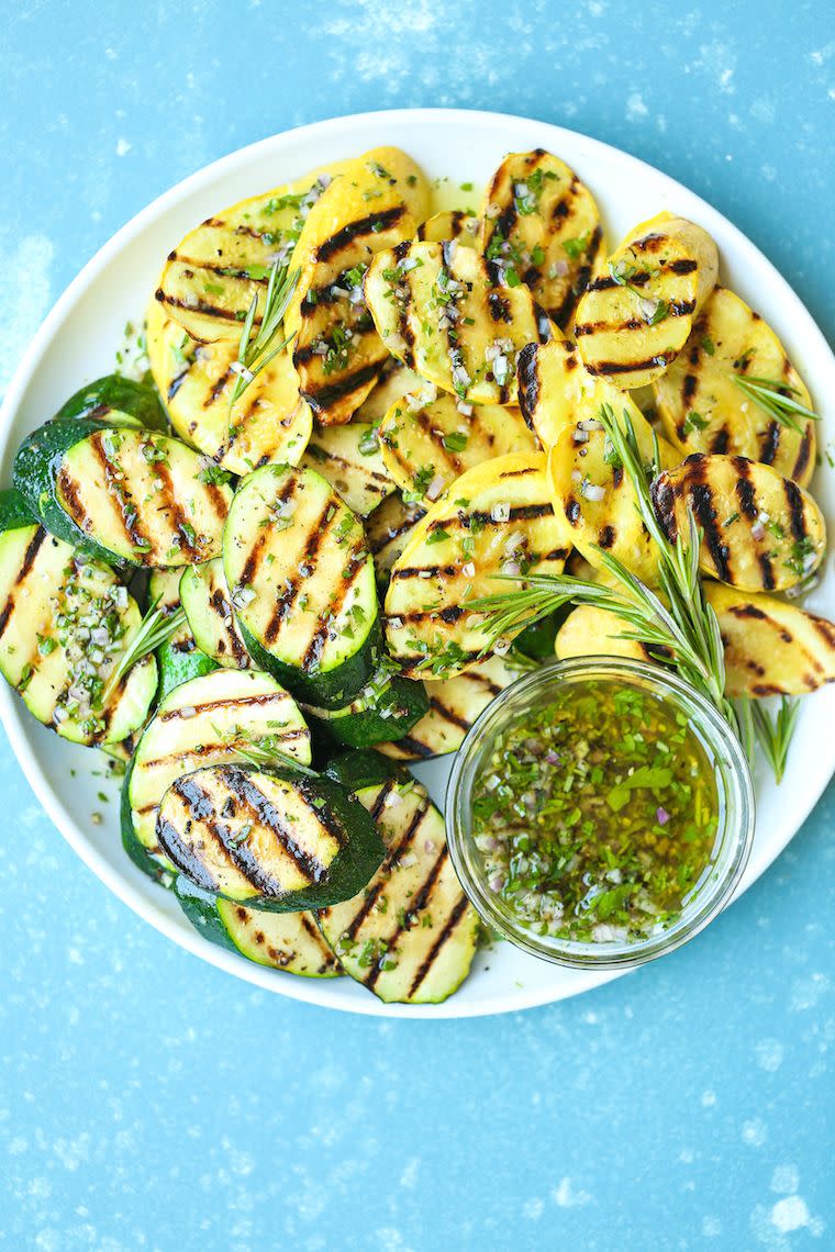 Grilled Garlic Herb Zucchini