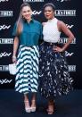 Jessica Alba and Gabrielle Union get all dressed up for a photo call for their show <em>L.A.'s Finest </em>at Villa Magna hotel in Madrid on Monday.