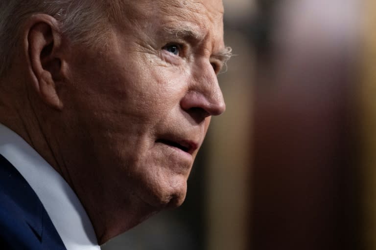 El presidente estadounidense Joe Biden en la Casa Blanca en Washington, el 3 de abril de 2024 (Jim WATSON)