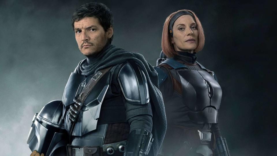 <span><span>Pedro Pascal and Katee Stackoff, 'The Mandalorian'</span><br><span>Disney/MoviestillsDB</span></span>