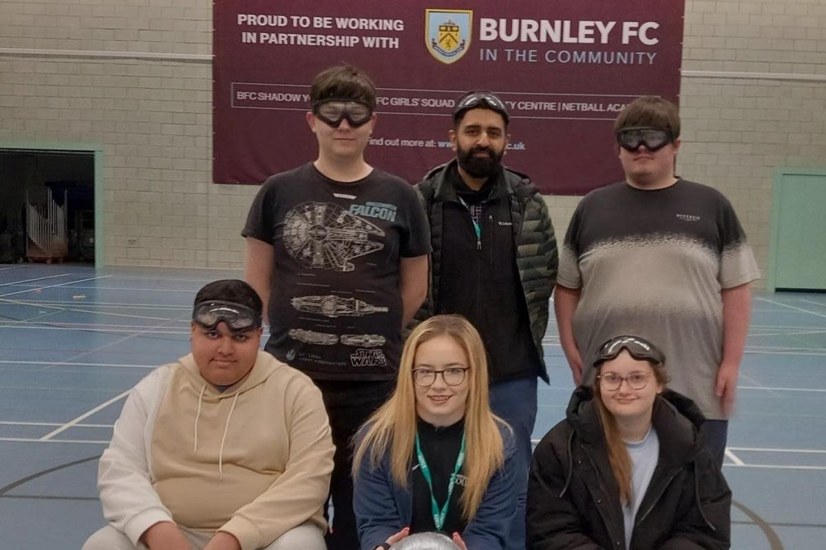 Students discovered what it was like to play blind football as part of training sessions delivered in Accrington. <i>(Image: Nq)</i>