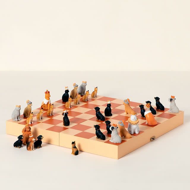 <p><a href="https://www.uncommongoods.com/product/dogs-vs-cats-chess-set" rel="nofollow noopener" target="_blank" data-ylk="slk:Shop Now;elm:context_link;itc:0;sec:content-canvas" class="link rapid-noclick-resp">Shop Now</a></p><p>Dogs vs. Cats Chess Set</p><p>uncommongoods.com</p><p>$179.00</p>