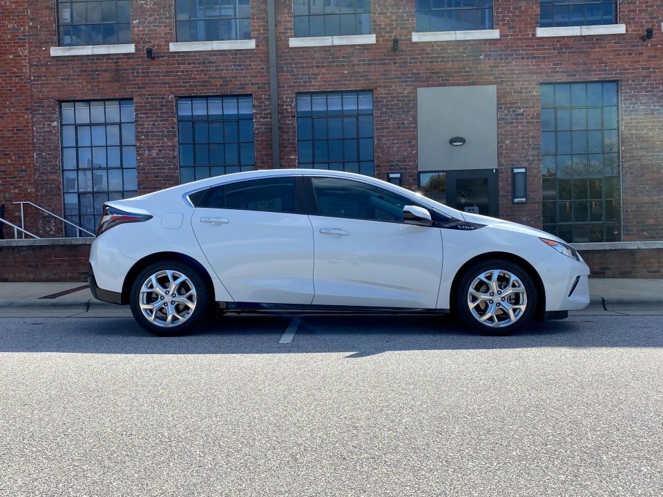 Andrew Lambrecht's white 2016 Chevrolet Volt.