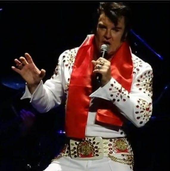 Popular Elvis Presley tribute artist, Greg Miller, will bring his gyrating hips and lyrical talents to the Hesperia Elks Lodge this weekend.
