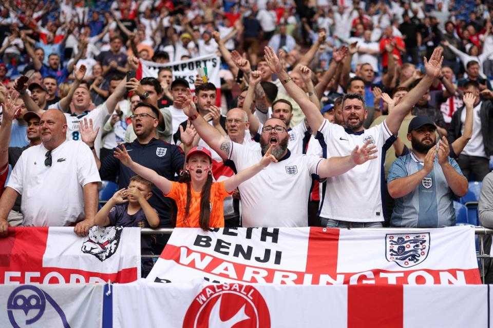 England fans were left frustrated by the display in Gelsenkirchen  (Getty Images)