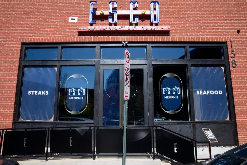 The entrance to Esco Restaurant and Tapas is seen in Downtown Memphis, on Wednesday, October 25, 2023.