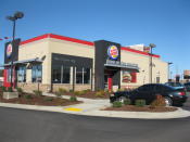 Burger King remodels restaurants with a new, modern look.