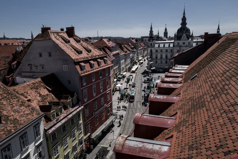 Una vista del centro de Graz