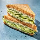 <p>This creamy, crunchy cucumber sandwich recipe strikes a lovely balance between decadent and light. The cream cheese-yogurt spread complements the crisp refreshing cucumber while the hearty flavor and texture of the whole-wheat bread holds everything together. <a href="https://www.eatingwell.com/recipe/7949991/cucumber-sandwich/" rel="nofollow noopener" target="_blank" data-ylk="slk:View Recipe;elm:context_link;itc:0;sec:content-canvas" class="link ">View Recipe</a></p>