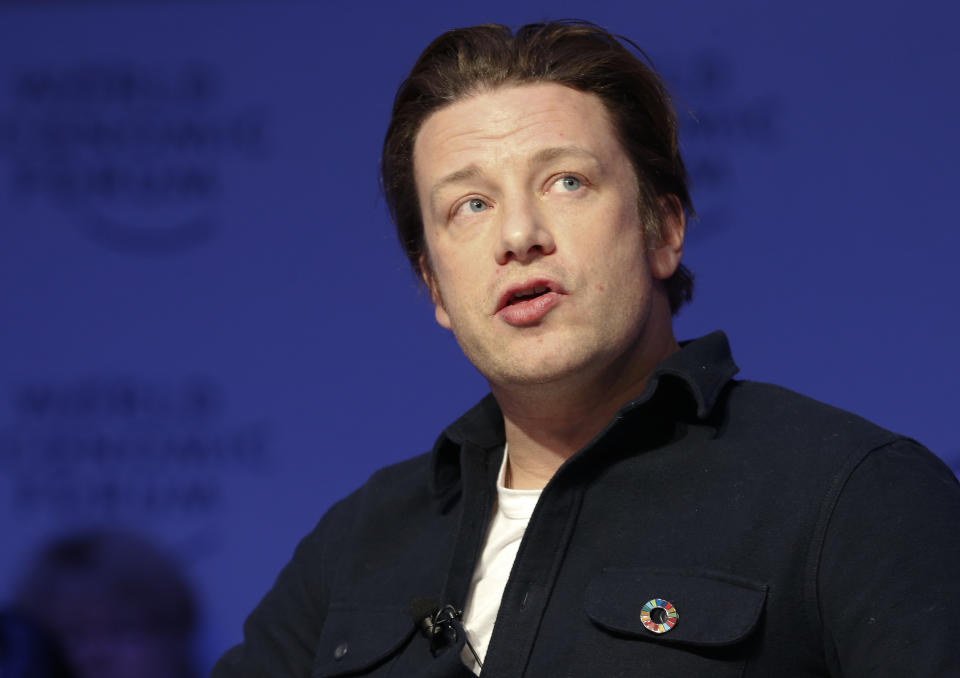 Chef Jamie Oliver attends the annual meeting of the World Economic Forum (WEF) in Davos, Switzerland, January 18, 2017. REUTERS/Ruben Sprich