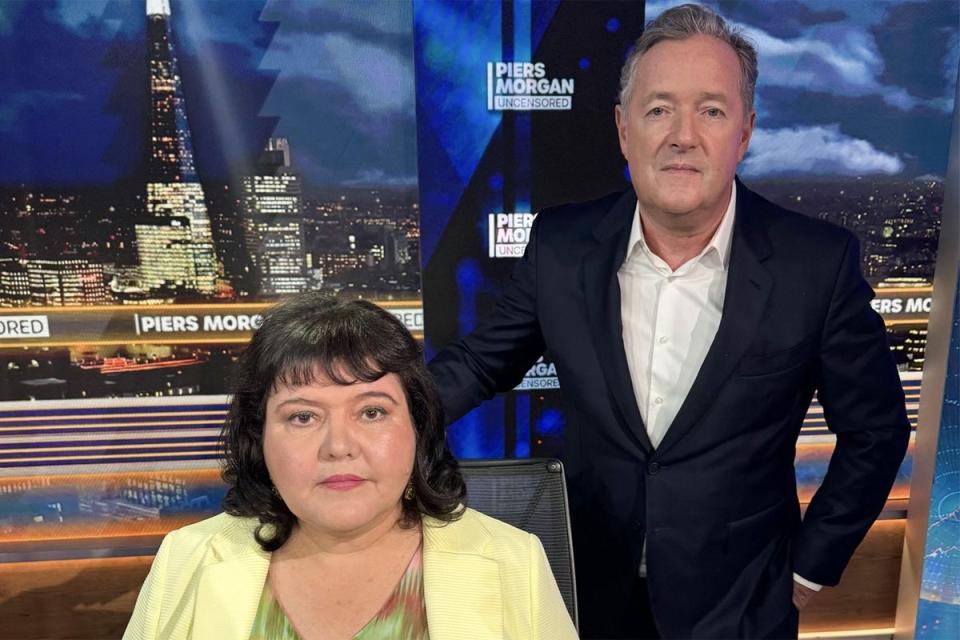 Piers Morgan interviewed Fiona Harvey, the ‘real-life Martha’, who was portrayed on the Netflix show Baby Reindeer (Piers Morgan/X)