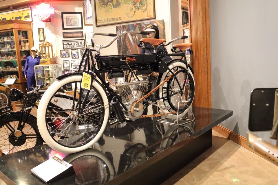 A 1906 Curtiss Twin for sale as part of the John Parham Estate Collection at the National Motorcycle Museum.