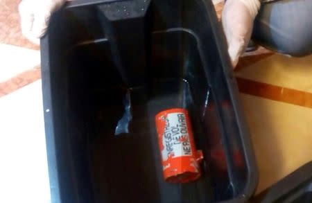 A flight recorder retrieved from the crashed EgyptAir flight MS804 is seen in this undated picture issued June 17, 2016. EGYPTIAN AVIATION MINISTRY via REUTERS