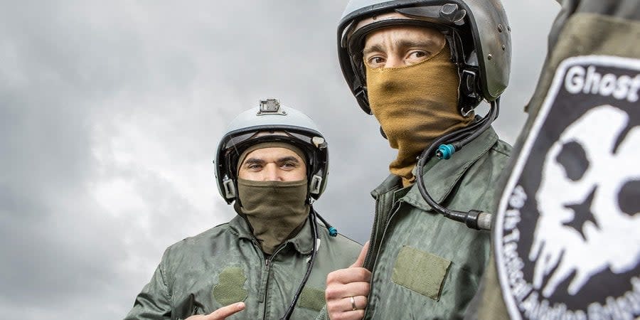 Defenders of the sky of the capital: fighter pilots Dmytro (left) and Andriy (next) serve in the 40th tactical aviation brigade, which operated over Kyiv and the north of the country from the first minutes of the war