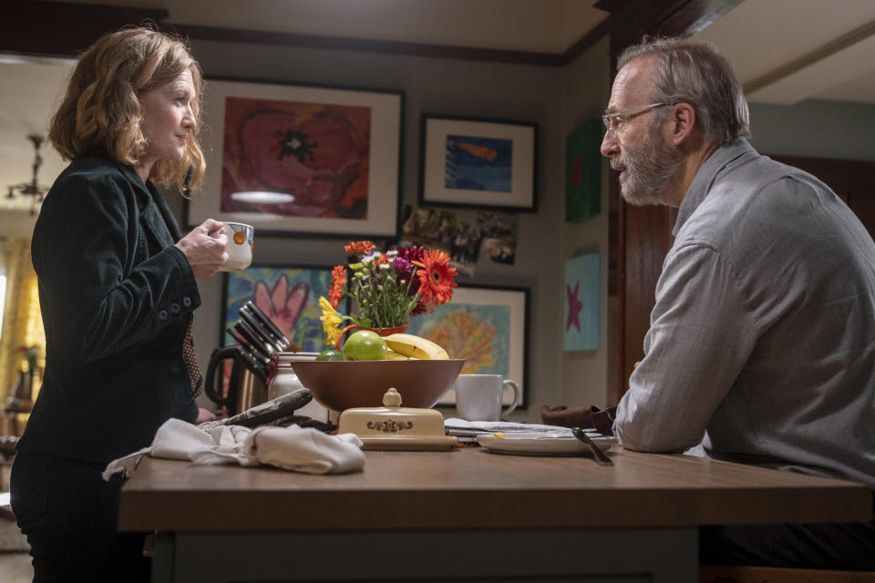 Mireille Enos and Bob Odenkirk in <i>Lucky Hank</i><span class="copyright">Sergei Bachlakov—AMC</span>