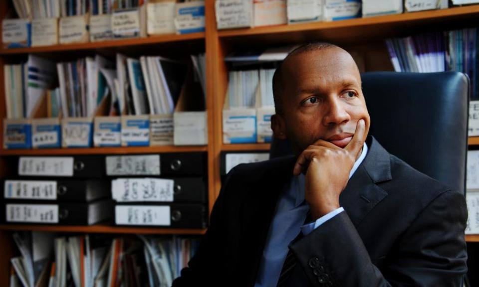 Bryan Stevenson at the Prison Reform Trust office in London.