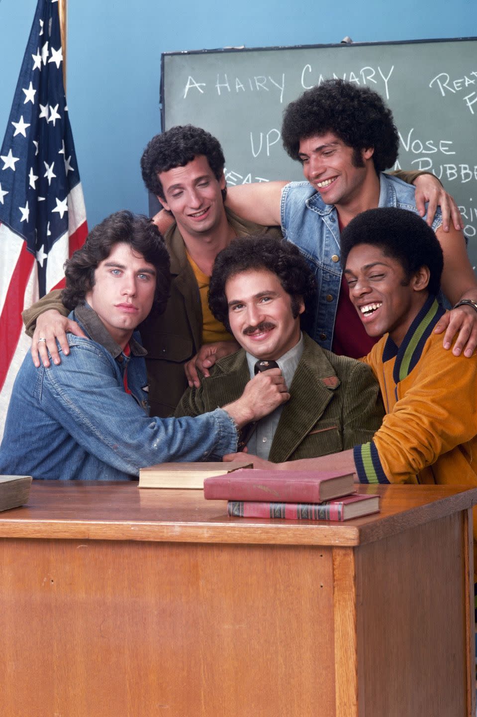 welcome back, kotter gallery shoot date july 1, 1975 photo by abc photo archivesdisney general entertainment content via getty images john travoltaron palillogabe kaplanrobert hegyeslawrence hilton jacobs