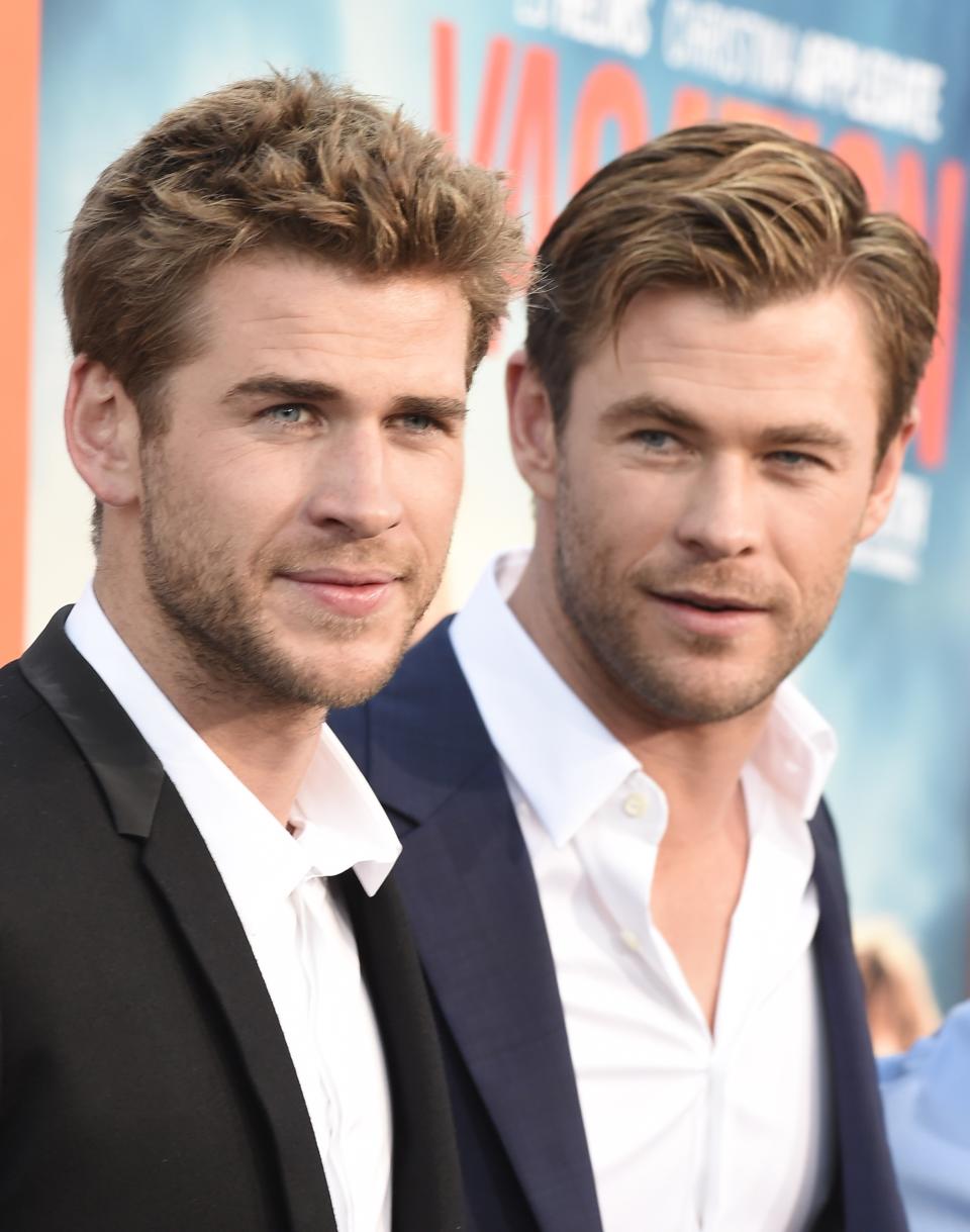 Chris and Liam Hemsworth on the red carpet 