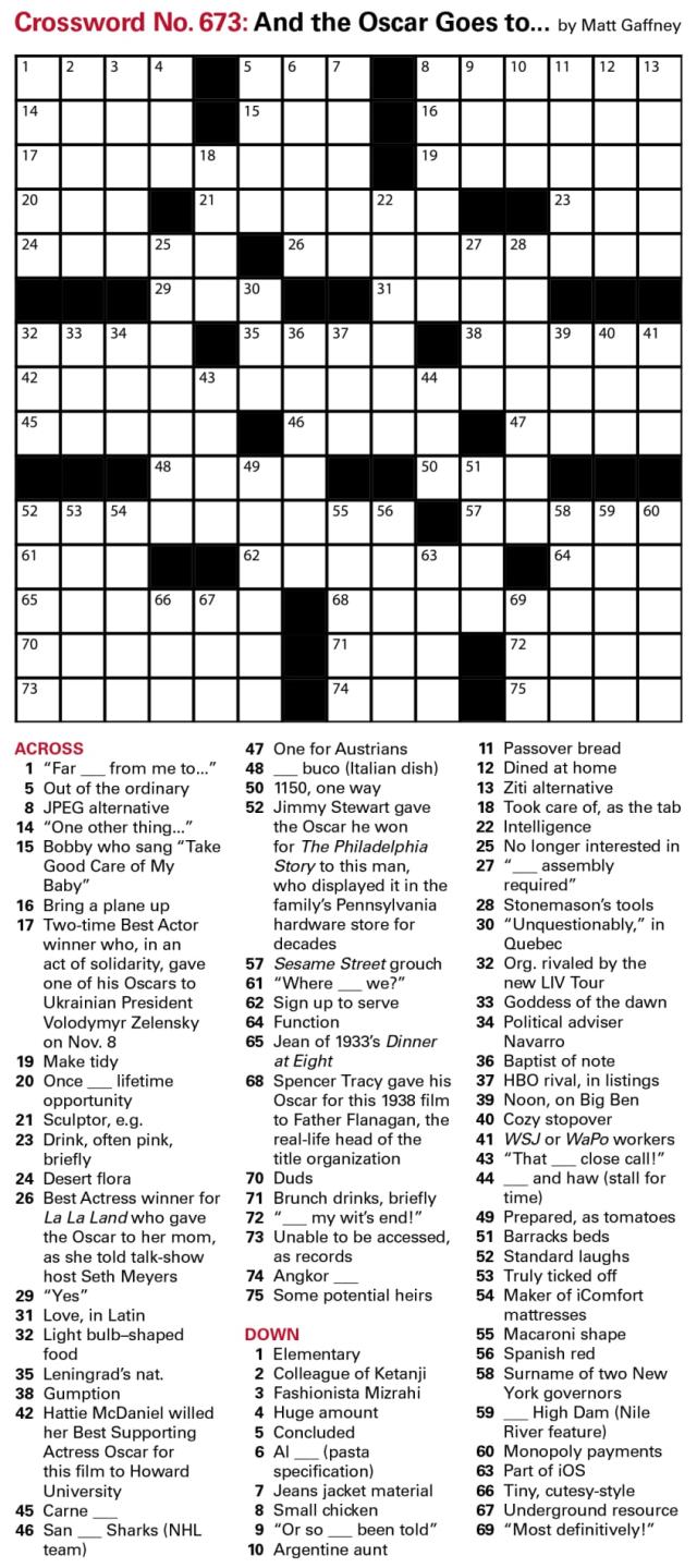 Crossword puzzle, Wander Words answers: November 18, 2019 – Metro US