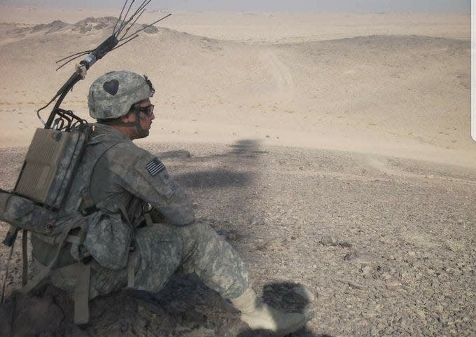 Jason Kirelli during his time in Afghanistan. Kirell was an infantry mortarman who was in Afghanistan from 2010-11.